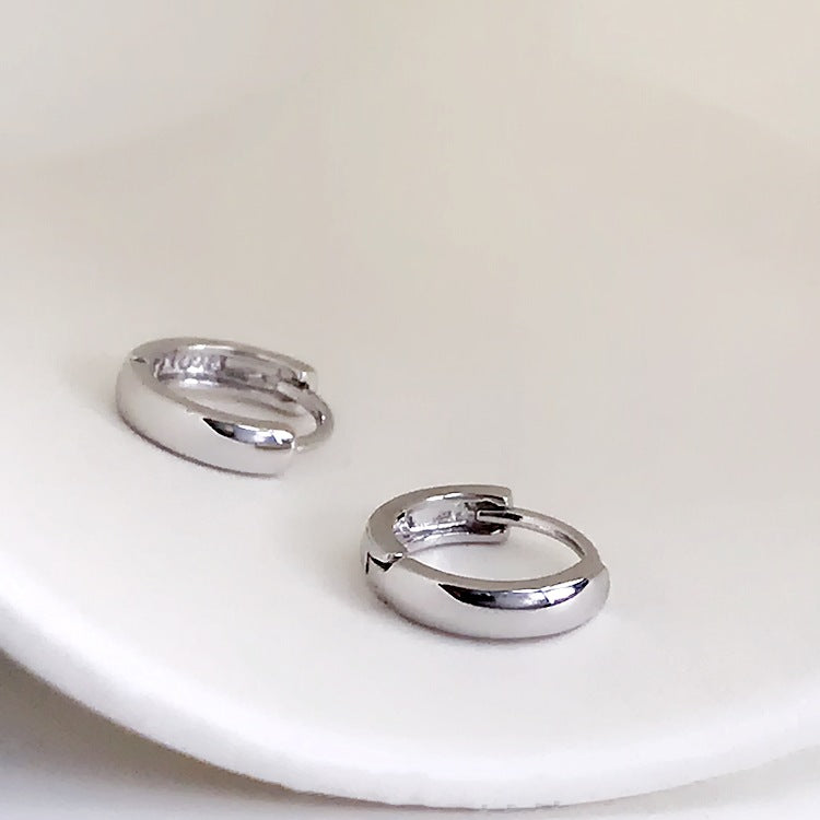 Simple Temperament Bones Sterling Sier Clip Unisex Argent Ear Buckle