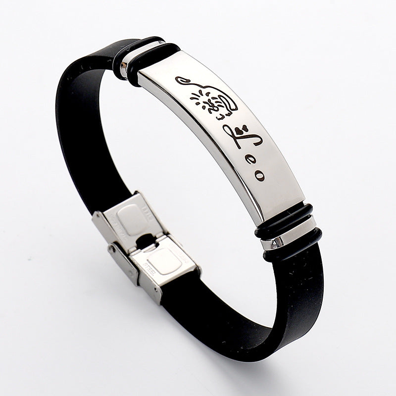 Stainless Steel Sports Korean Style Twee Constellation Bracelets