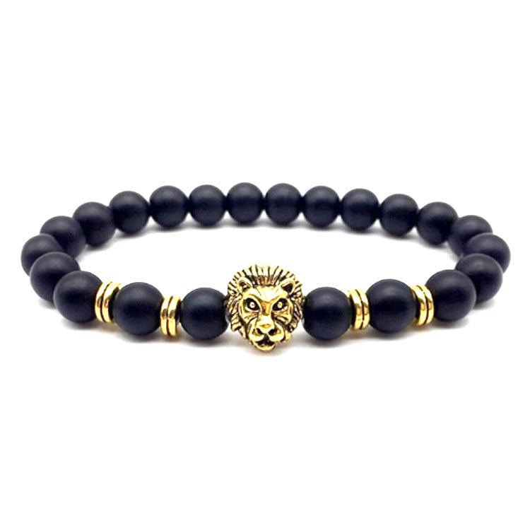 Ornament Fashion Lava Stone Lion Beaded Bracelets