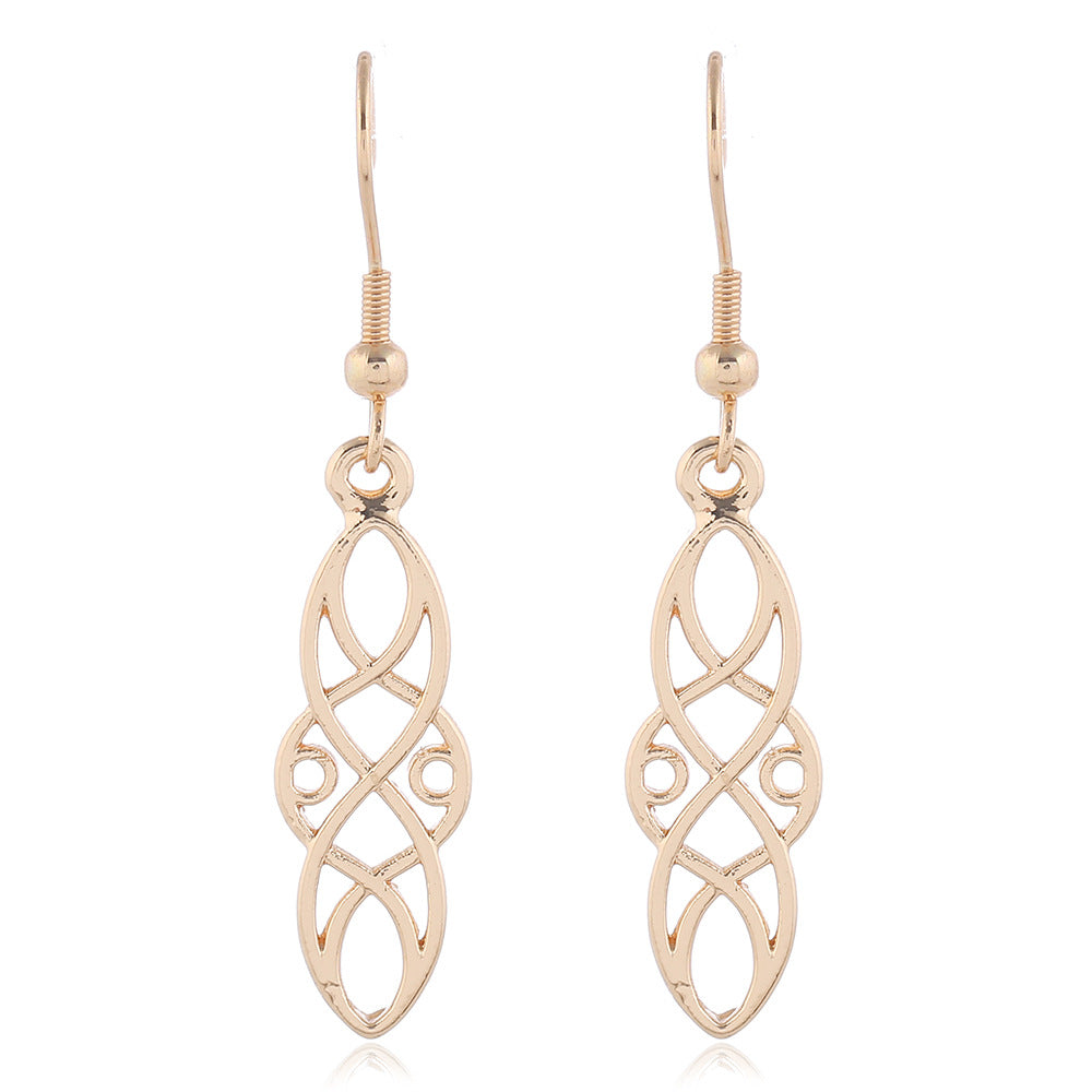 Fashion Court Vintage Alloy Round Roman Earrings