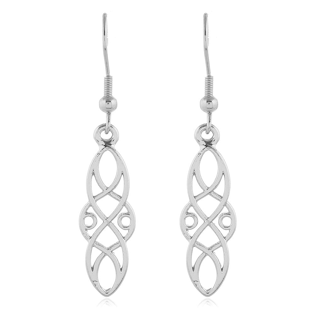 Fashion Court Vintage Alloy Round Roman Earrings