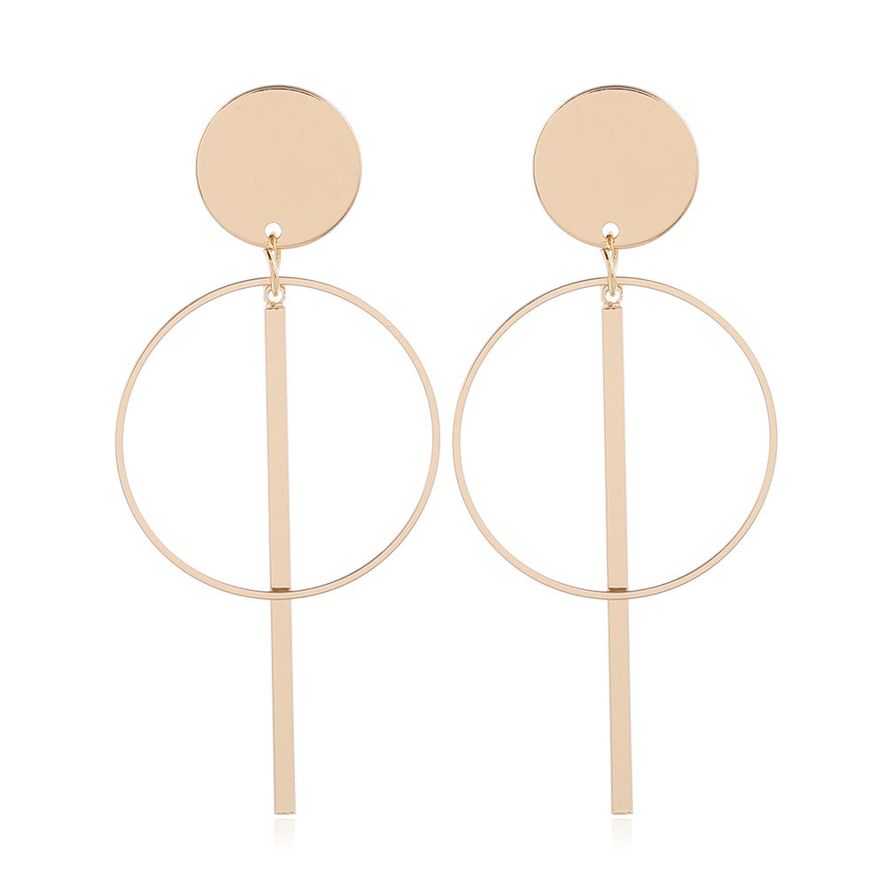 Fashion Court Vintage Alloy Round Roman Earrings