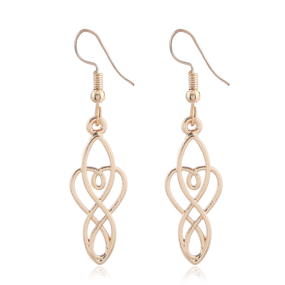 Fashion Court Vintage Alloy Round Roman Earrings