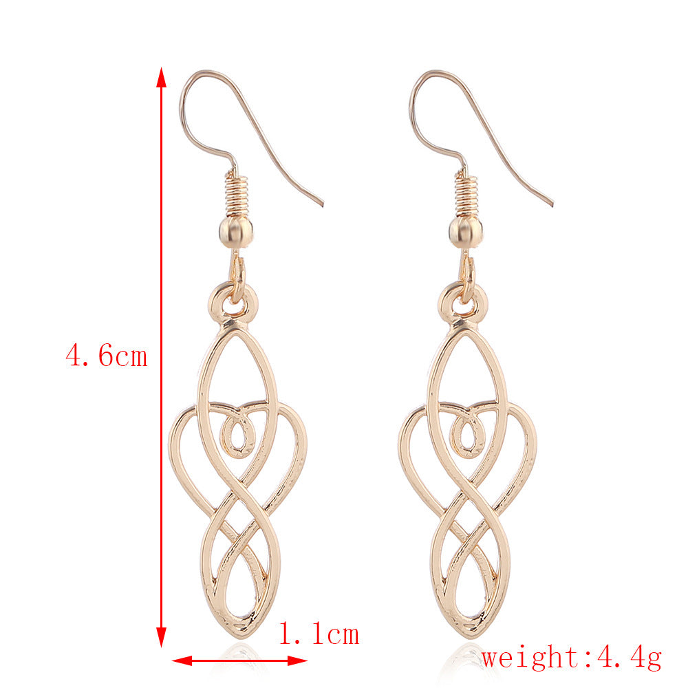 Fashion Court Vintage Alloy Round Roman Earrings