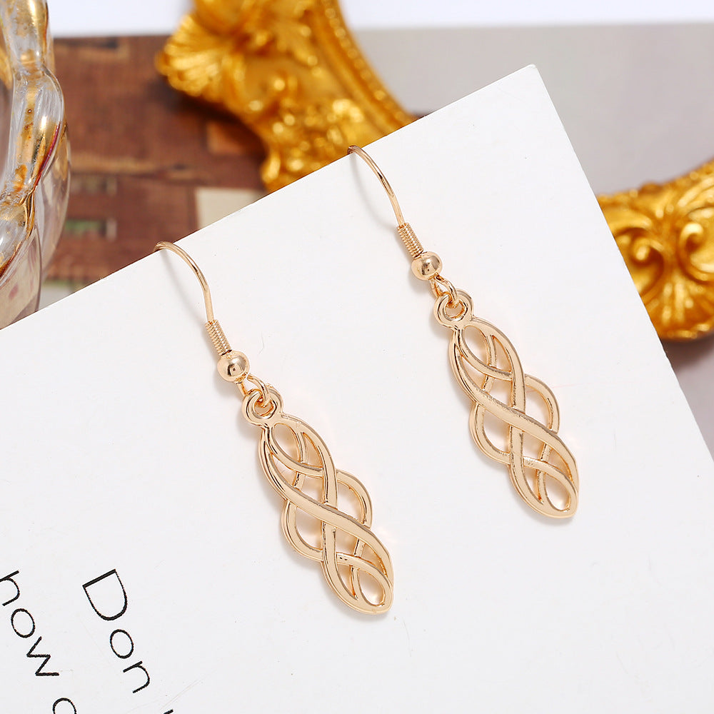 Fashion Court Vintage Alloy Round Roman Earrings