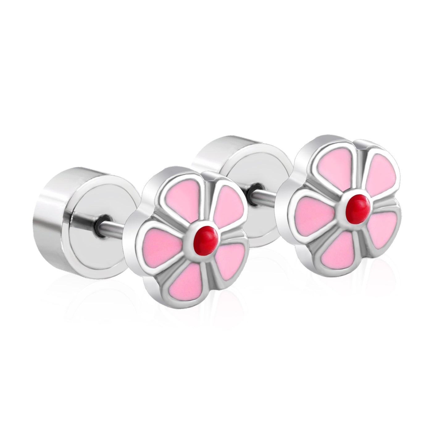 Women's For Fashion Simple Electroplated Summer Cute Flowers Stainless Stud Earrings
