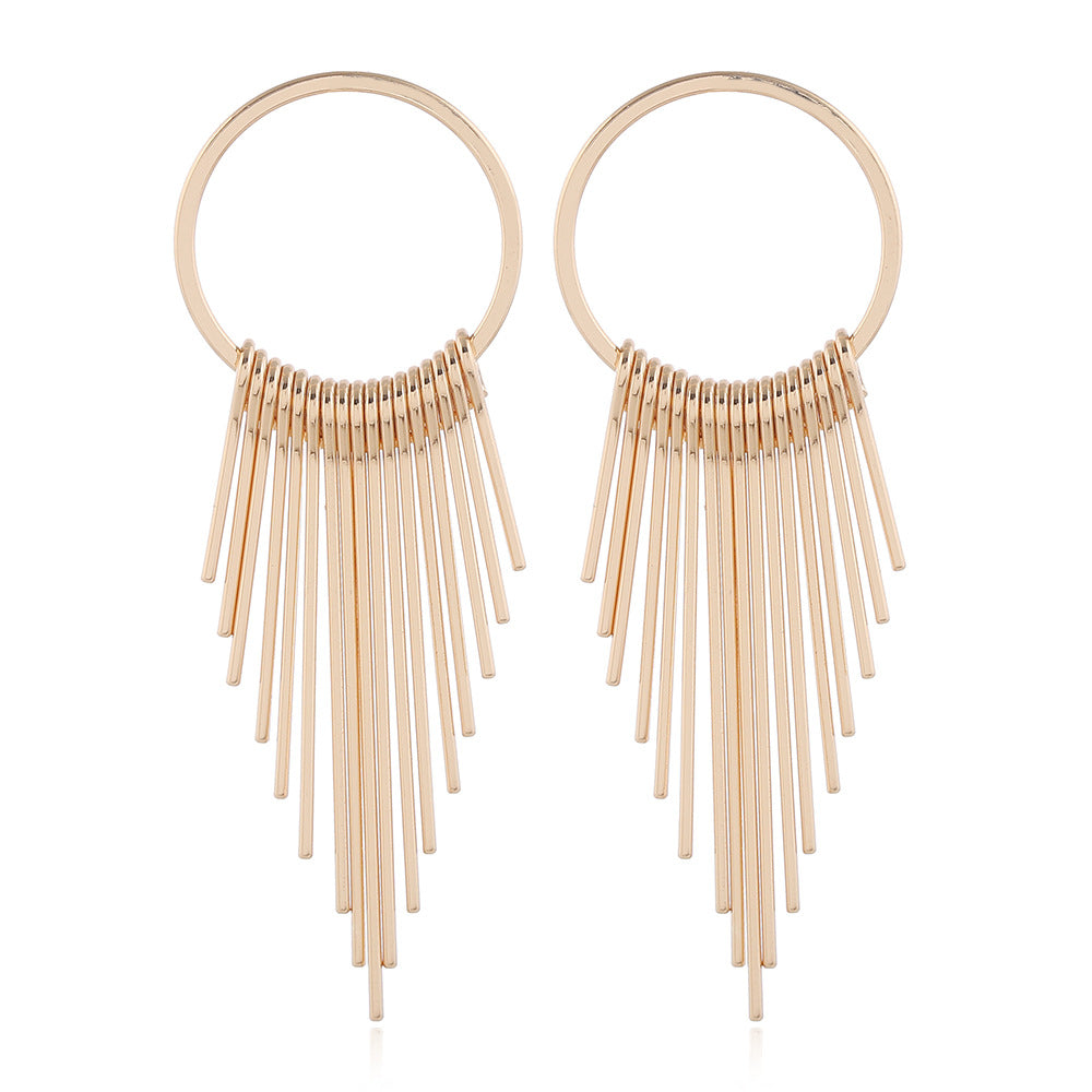 Fashion Court Vintage Alloy Round Roman Earrings