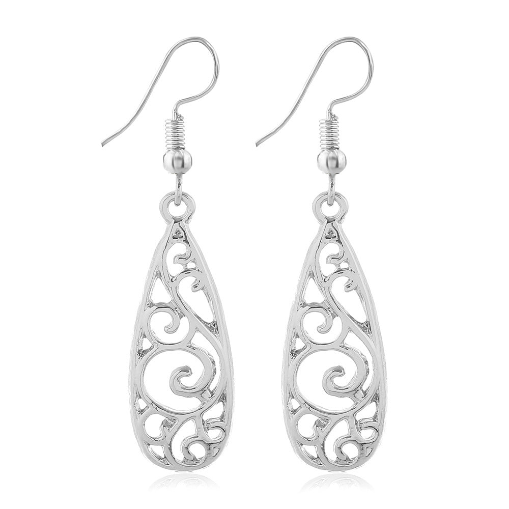 Fashion Court Vintage Alloy Round Roman Earrings