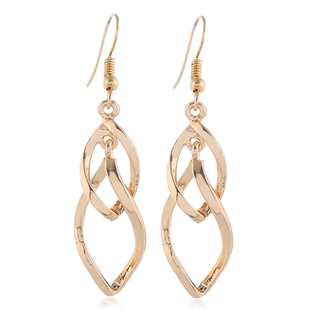 Fashion Court Vintage Alloy Round Roman Earrings