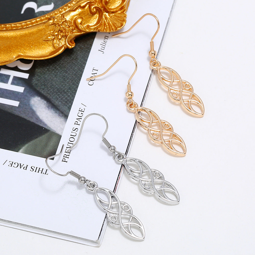Fashion Court Vintage Alloy Round Roman Earrings