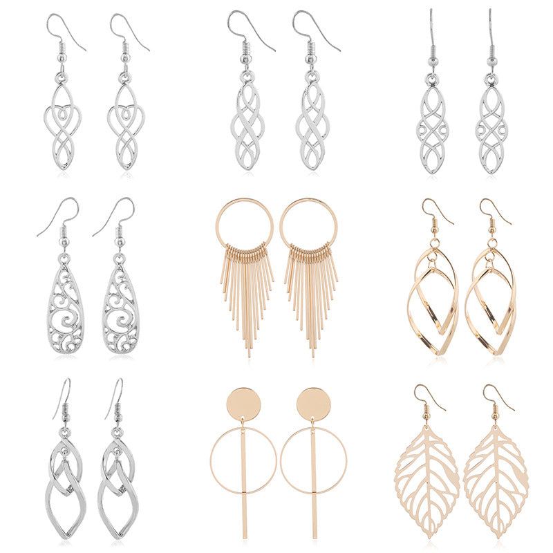 Fashion Court Vintage Alloy Round Roman Earrings