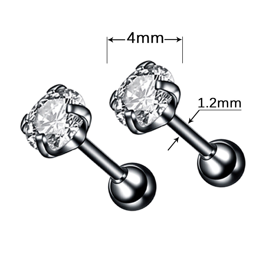 Ear Zirconium Bone Stainless Steel Human Earrings