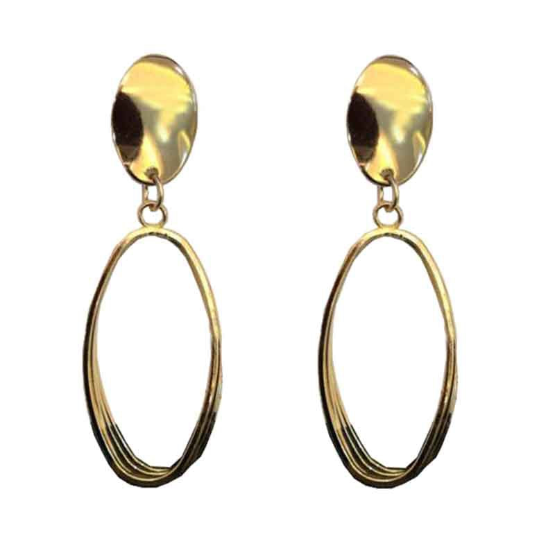 Women's Geometric Ellipse Korean Style Simple Personalized Earrings