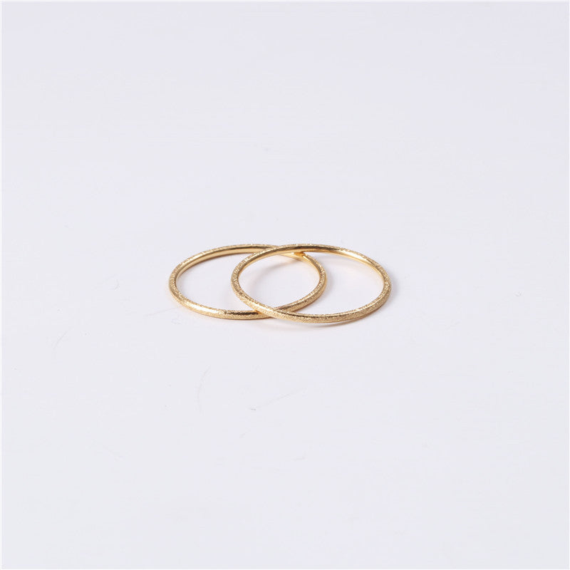 Steel Gold Plated Fine Seamless Index Rings