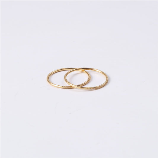 Steel Gold Plated Fine Seamless Index Rings
