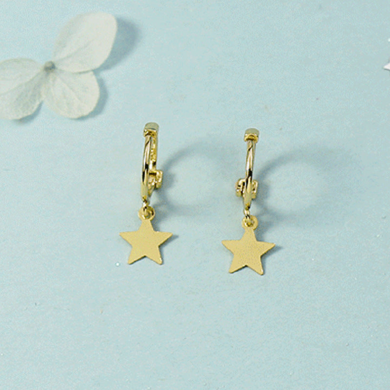 Clip Female Style Popular Simple Five-pointed Personality Ear Buckle