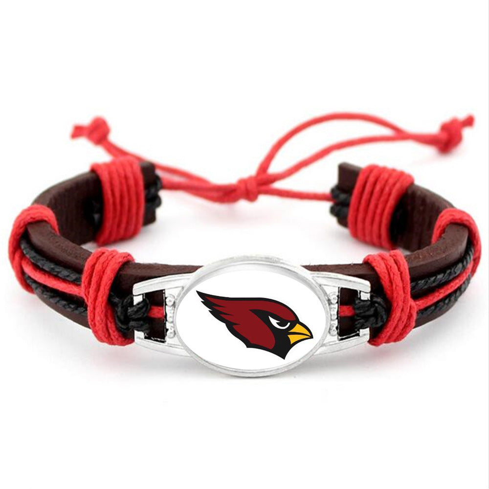 Women's & Men's Team Leather Adjustable Denim Eagle Falcon Bracelets