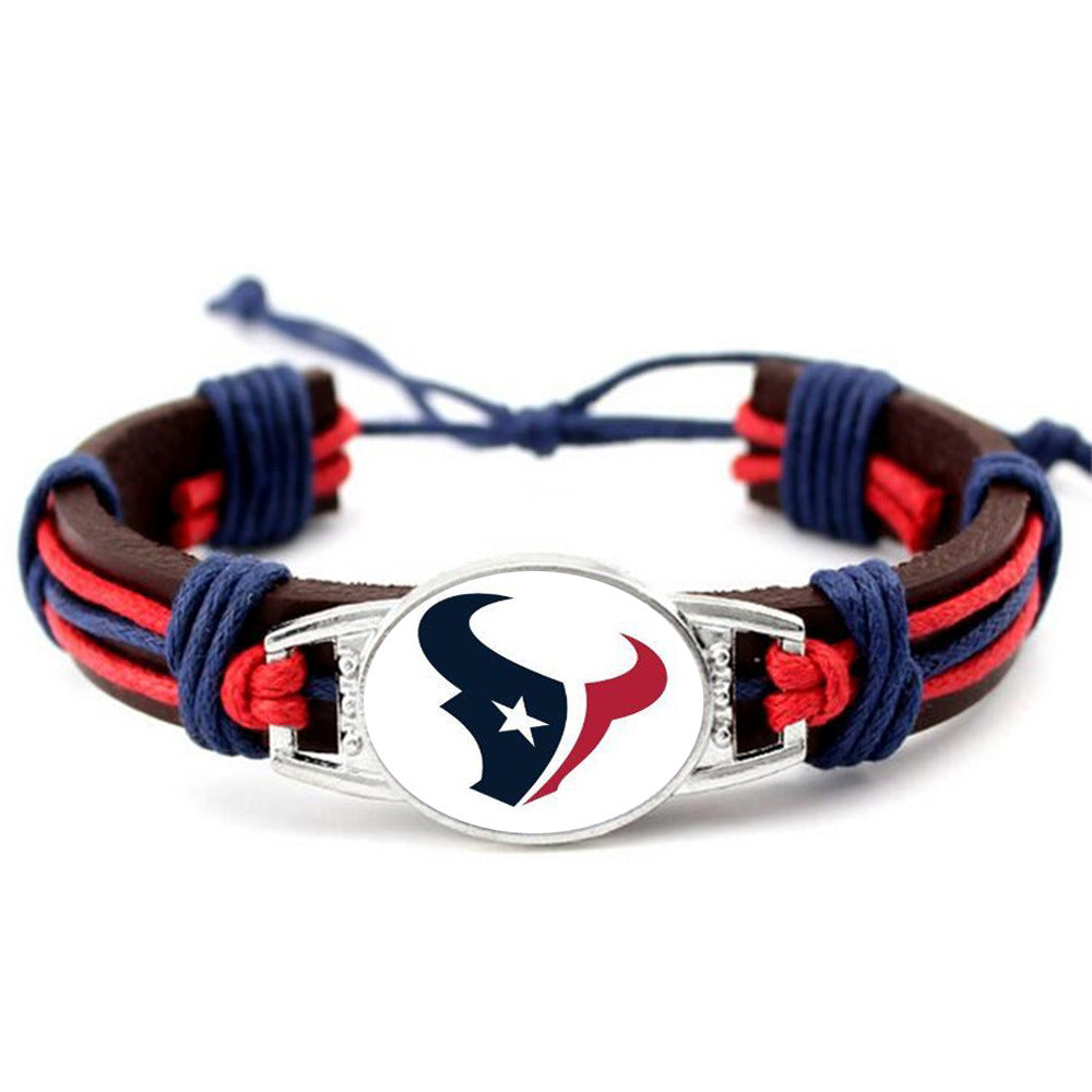 Women's & Men's Team Leather Adjustable Denim Eagle Falcon Bracelets