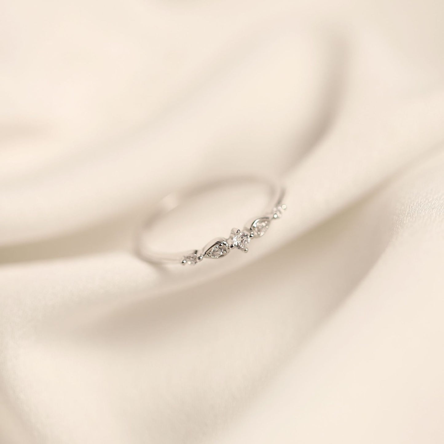 Women's Sier Gold Plated Platinum Tail Zirconium Diamond Rings