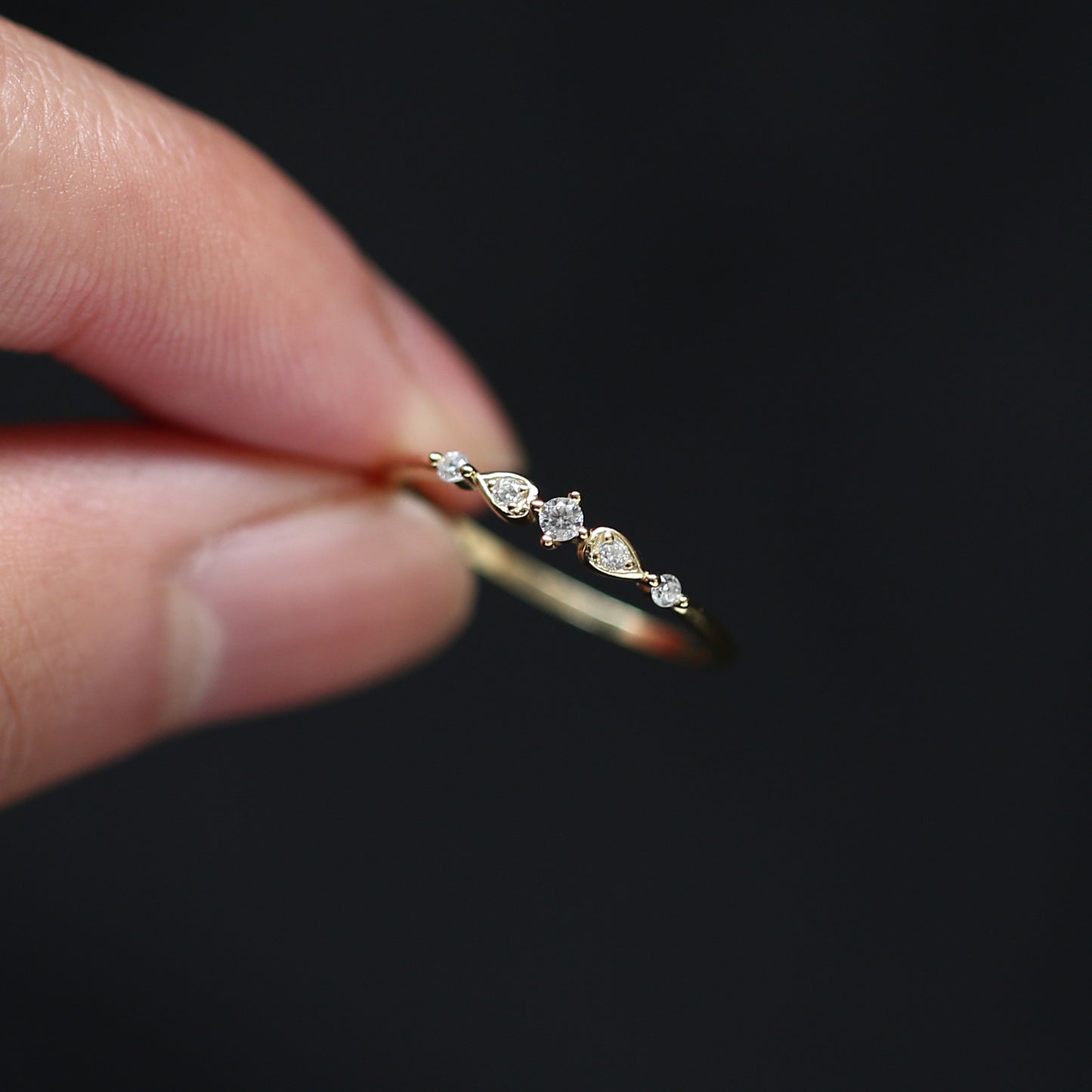 Women's Sier Gold Plated Platinum Tail Zirconium Diamond Rings