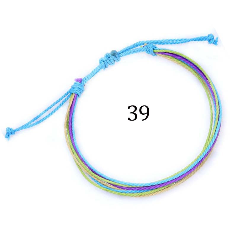 Taiwan Wax Line Hand Weaving Multicolor Colorful Bracelets