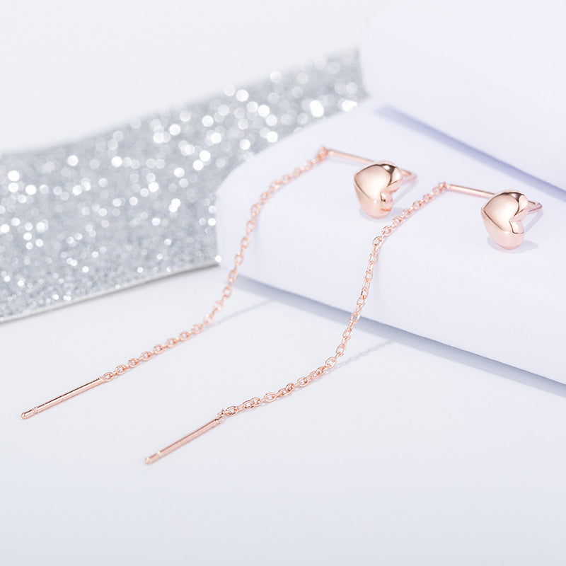 Heart Shaped Female Long Elegant Simple Ear Line