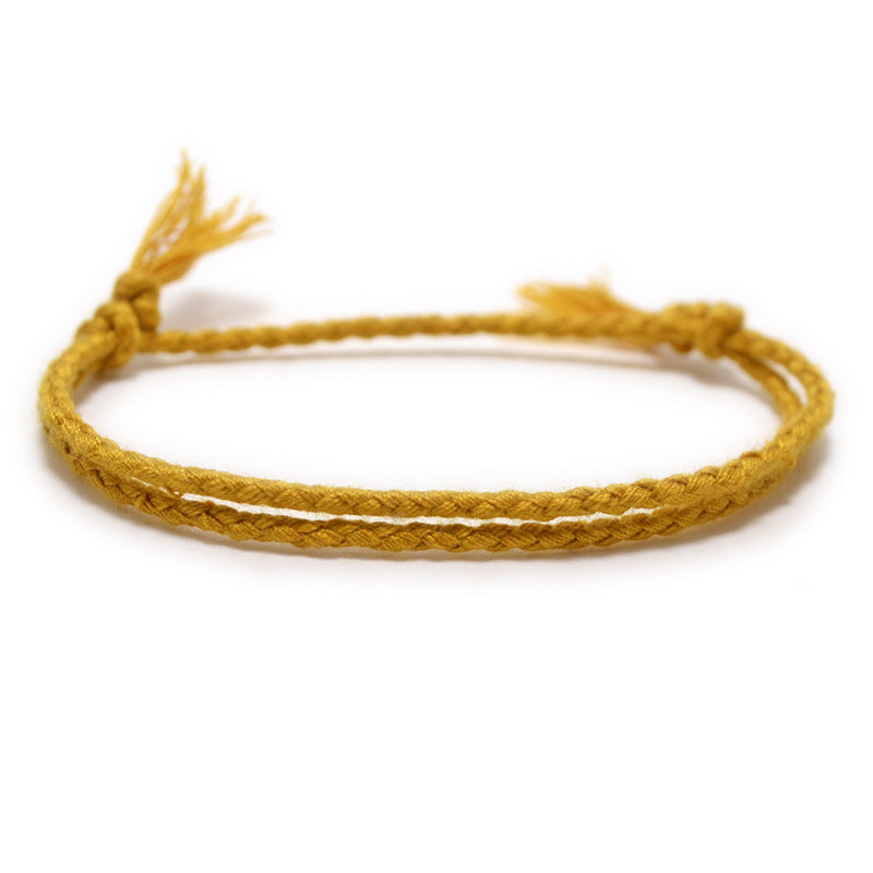 Women's String Hand Woven Rope Monochrome Optional Simple Bracelet