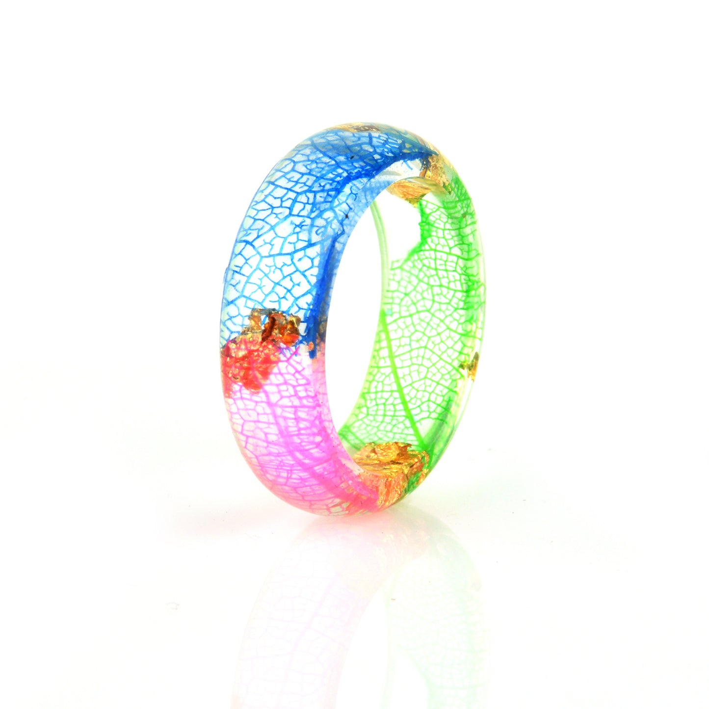 Resin Mori Style Fresh Handmade Gold Foil Ring