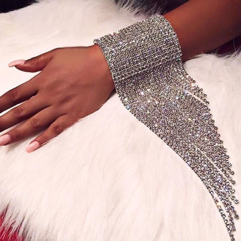 Fringe Type Personalized Rhinestone Full Diamond Bracelets