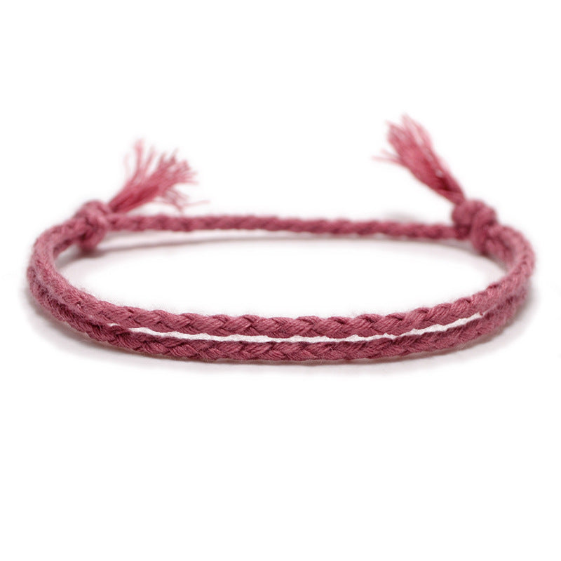 Women's String Hand Woven Rope Monochrome Optional Simple Bracelet