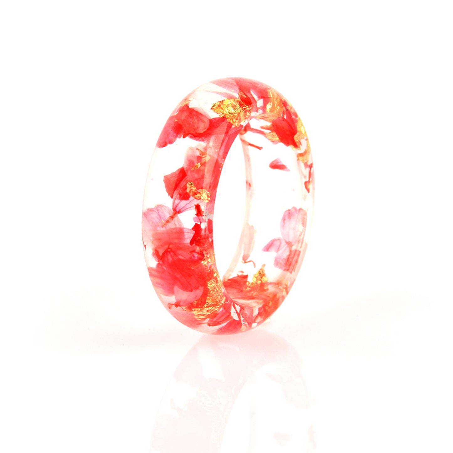 Resin Mori Style Fresh Handmade Gold Foil Ring