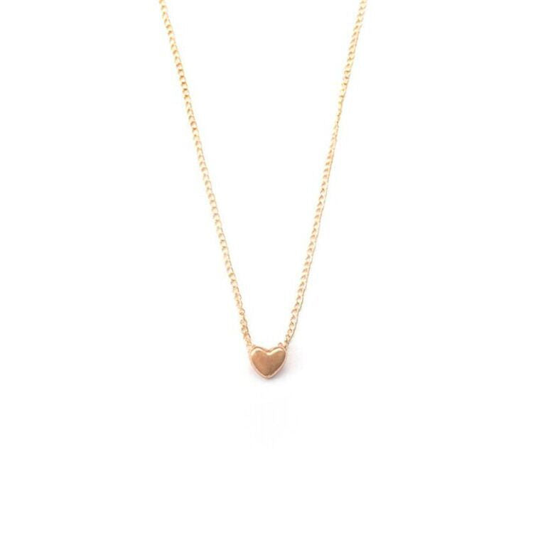 Women's Fashion Elegant Sweet Peach Heart-shaped Cute Short Love Clavicle Necklace