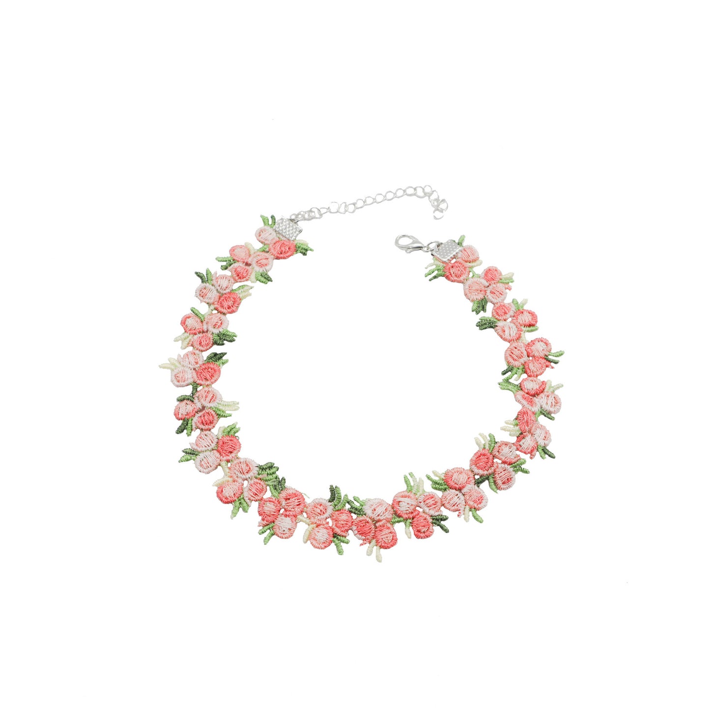 Women's Lace Embroidered Flower Neck Band Clavicle Necklaces