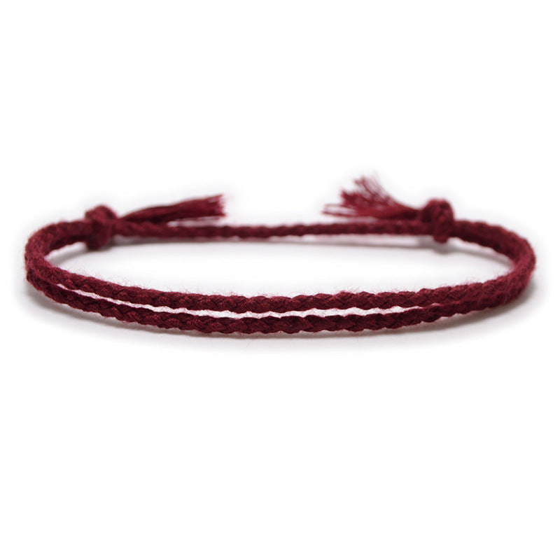 Women's String Hand Woven Rope Monochrome Optional Simple Bracelet