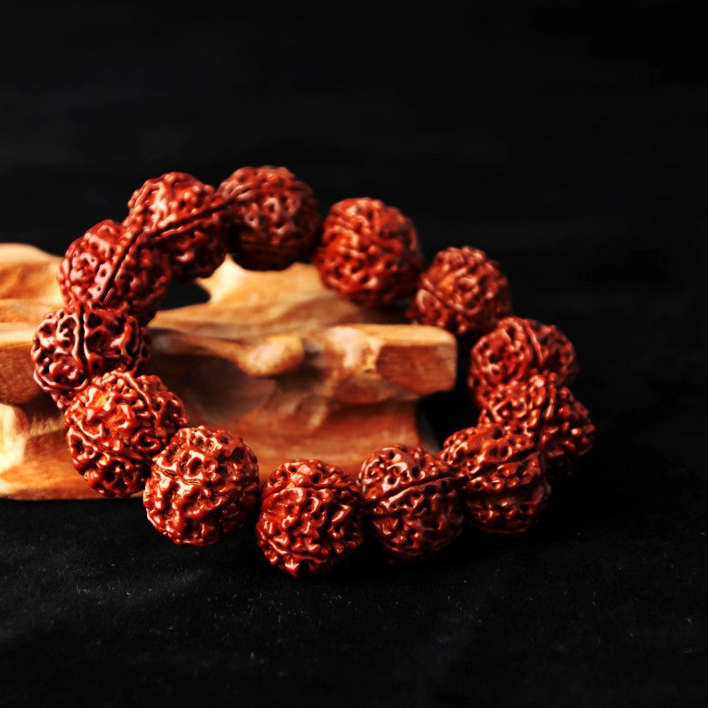 Women's & Men's Offer Nepal Machine Brushed Patina Big Beads Corpulent Real Rosary Bracelet