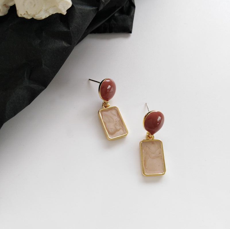 Needle Retro Style Elegant Simple Geometric Design Earrings