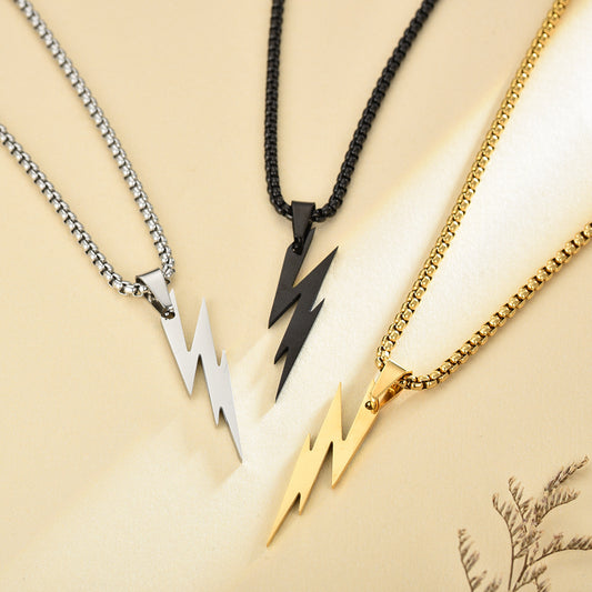 Men's Accessories Fashion Titanium Steel Flash Hip Hop Pendants