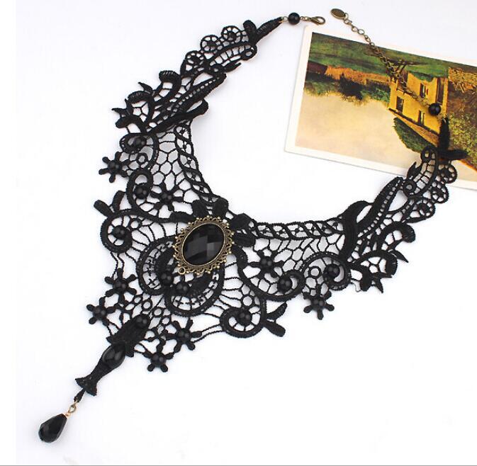 Women's Gothic Lace For Simplicity Exaggeration Black Necklaces