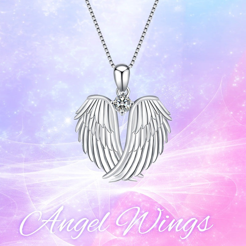 Cool Angel Wings Feather Creative Popular Necklace