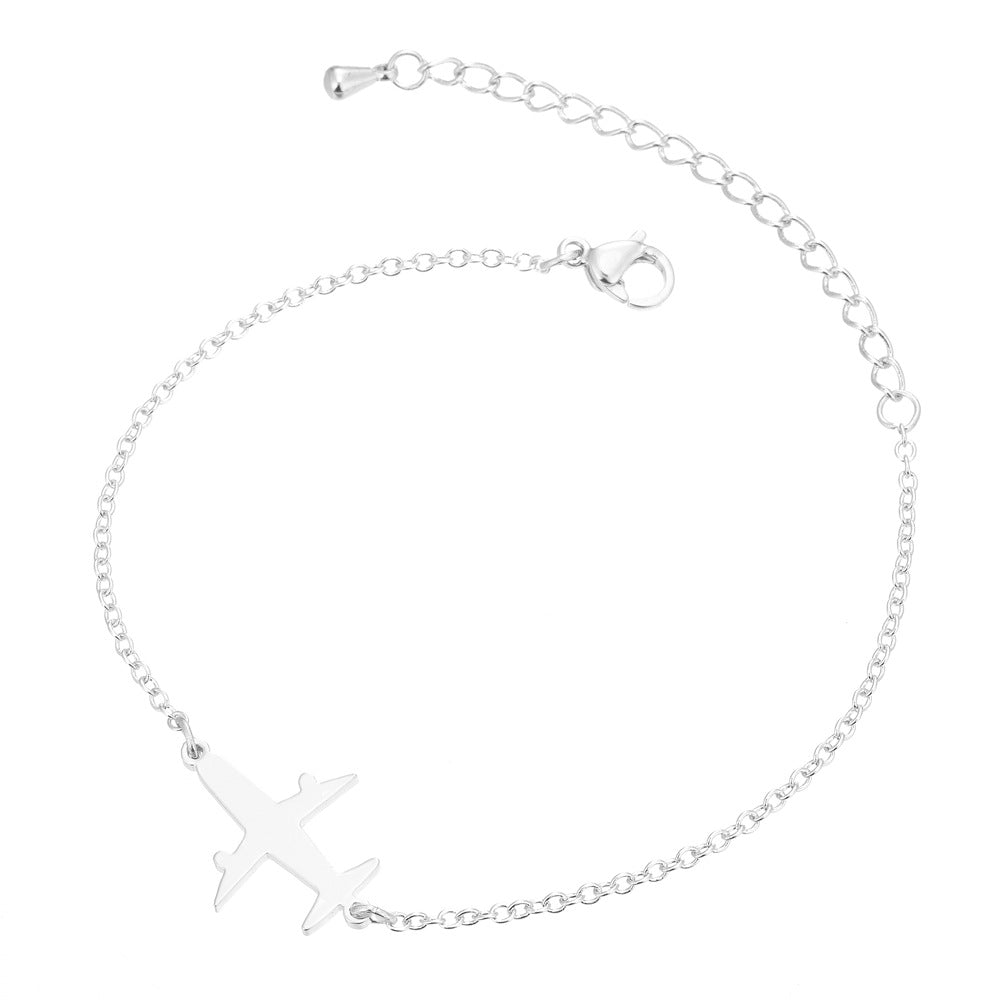 Women's Ornament Simple Geometric Stainless Steel Hollow Mickey Star Double Bracelets