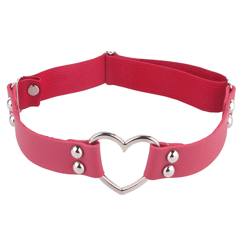Sexy Mushroom Nail Thigh Collar Trendy Female Big Peach Heart Rings