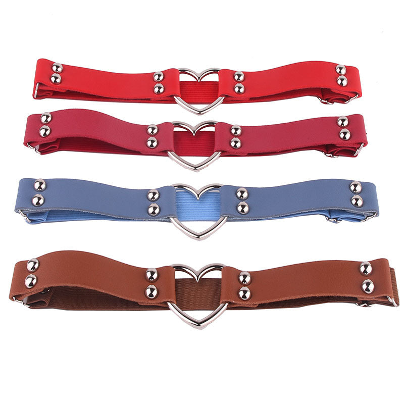Sexy Mushroom Nail Thigh Collar Trendy Female Big Peach Heart Rings