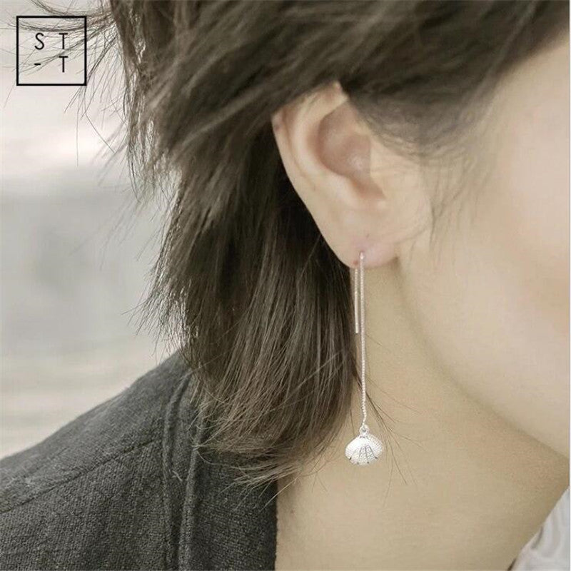 Women's Style Fashionable Elegant Freshwater Pearl Shell Personalized Eardrops Ear Line