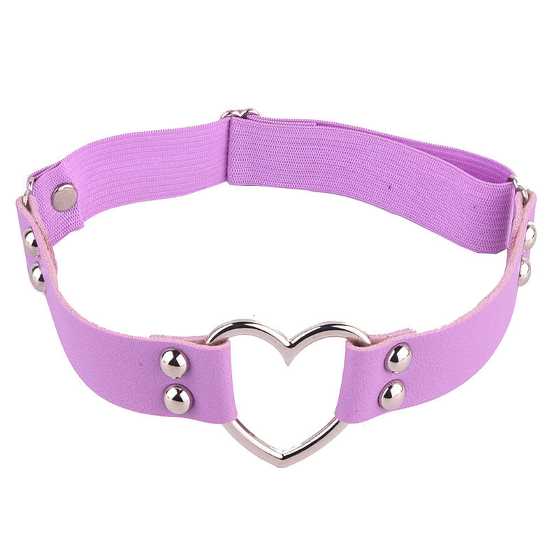 Sexy Mushroom Nail Thigh Collar Trendy Female Big Peach Heart Rings