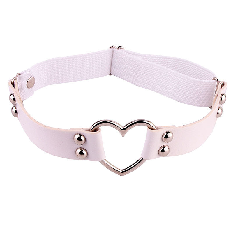 Sexy Mushroom Nail Thigh Collar Trendy Female Big Peach Heart Rings