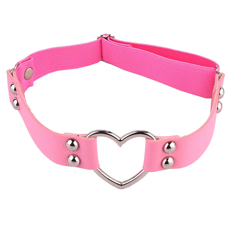 Sexy Mushroom Nail Thigh Collar Trendy Female Big Peach Heart Rings
