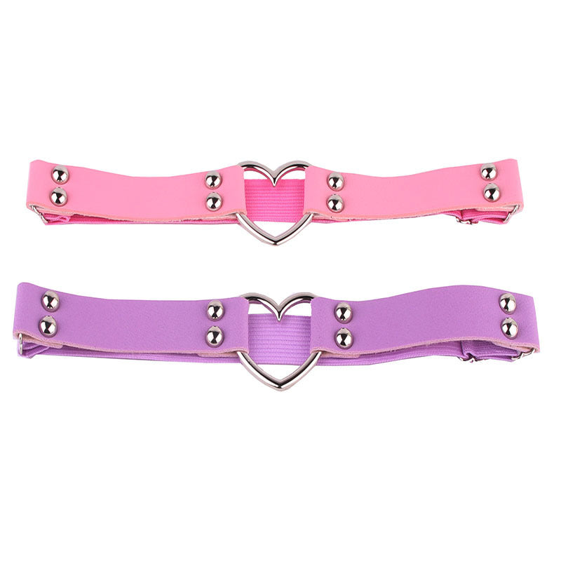 Sexy Mushroom Nail Thigh Collar Trendy Female Big Peach Heart Rings