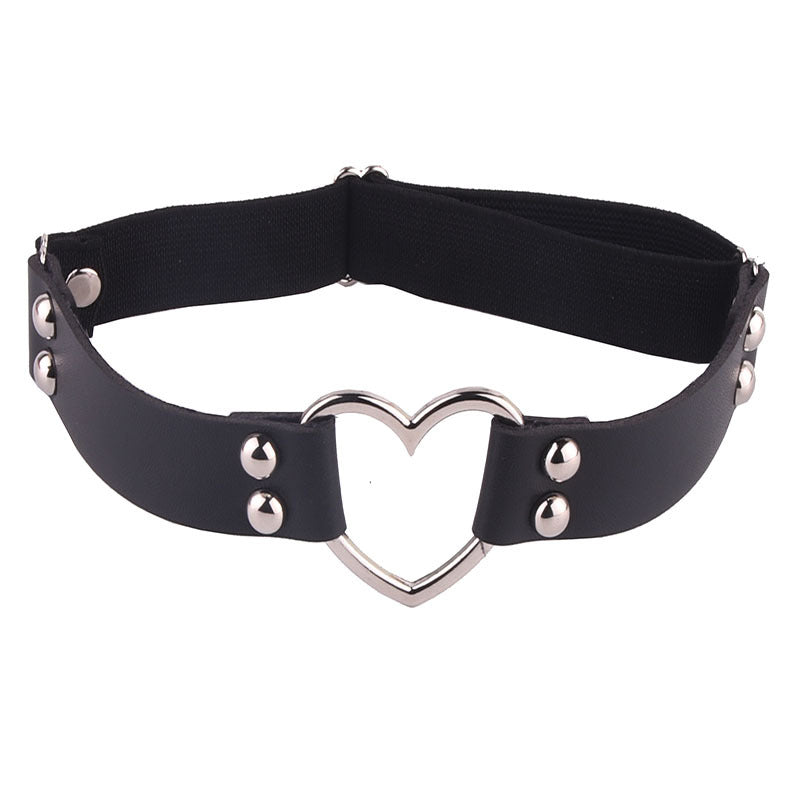 Sexy Mushroom Nail Thigh Collar Trendy Female Big Peach Heart Rings