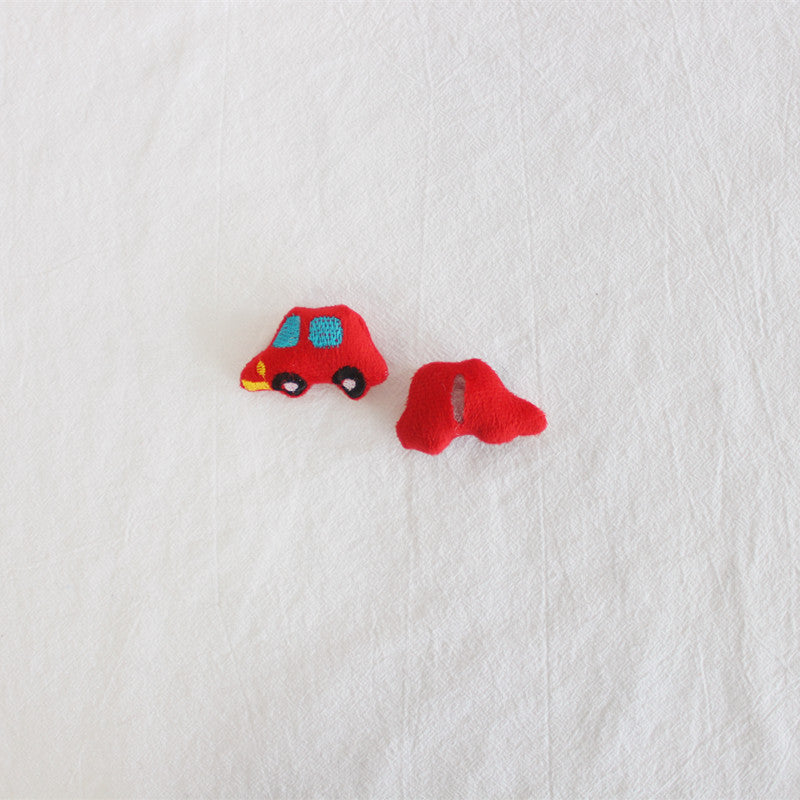 Car Blue Small Aircraft Brooch Plush Brooches