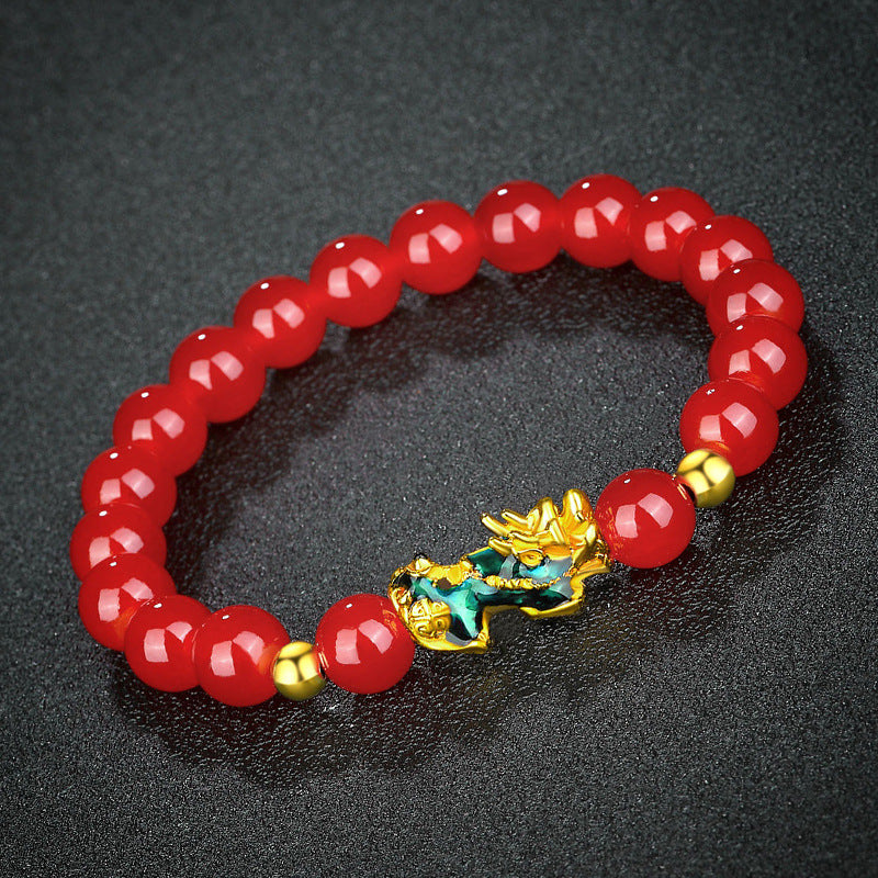 Vietnam Placer Gold Pi Obsidian Mantra Bracelets
